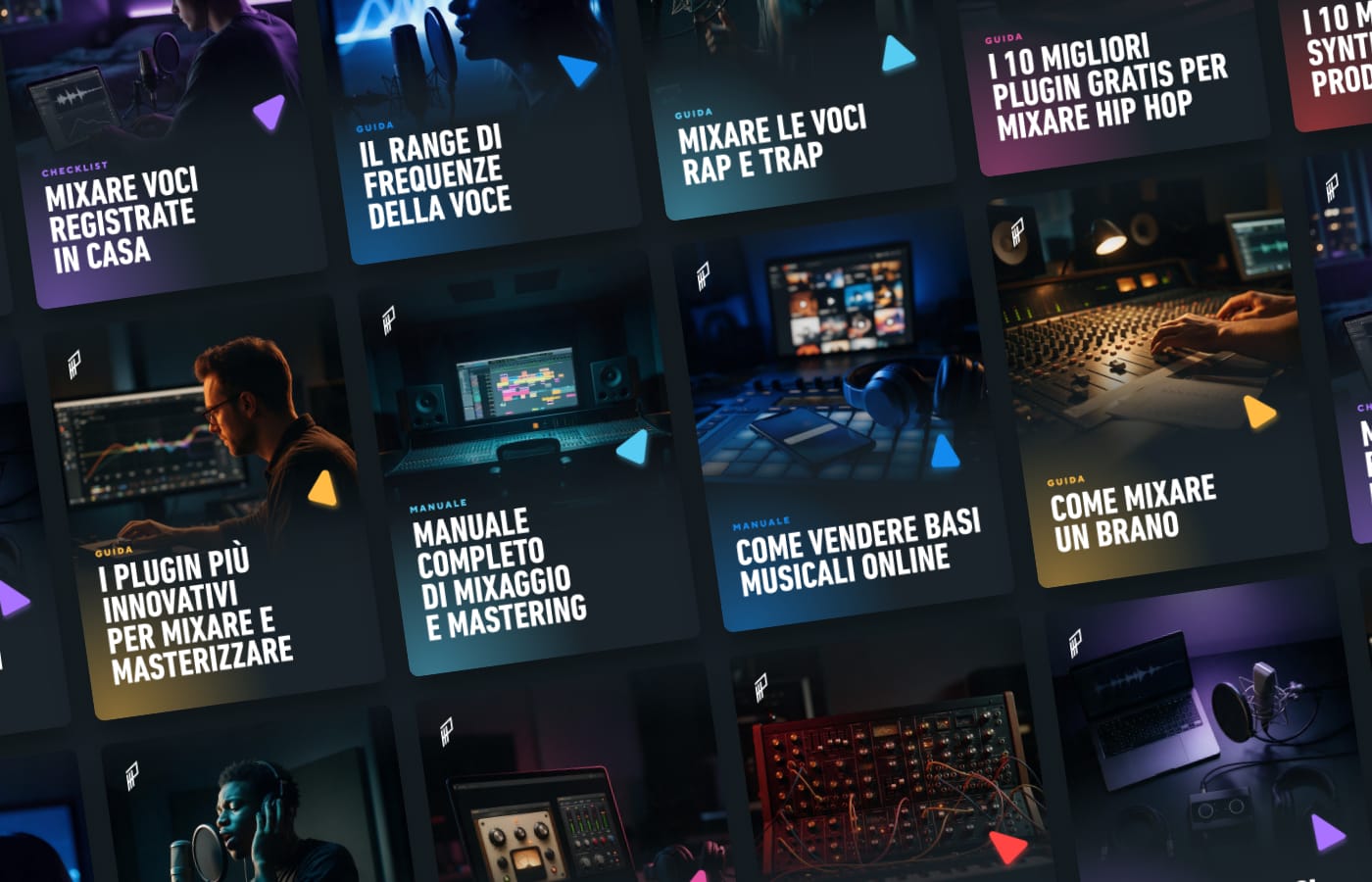 Le copertine delle 10 guide gratuite di Produzione Hip Hop